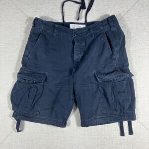 Abercrombie Fitch Shorts Men 30 Cargo Navy Vintage Y2K Adirondacks Military A&F